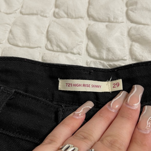 BLACK RIPPED JEANS - Picture 3 of 4